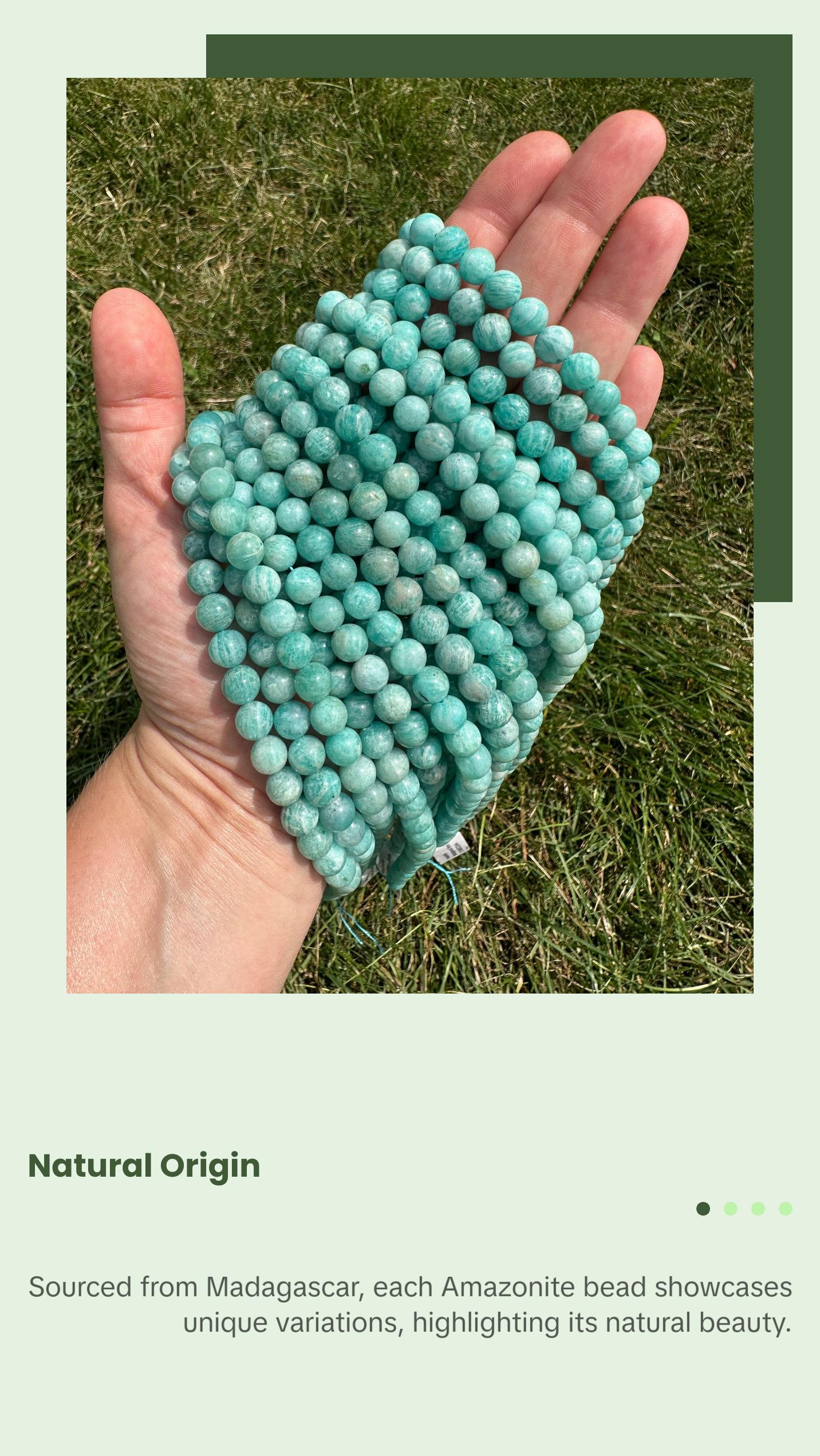 New Moon Beginnings Amazonite Bead Strand - Beaded Design with Turquoise Color