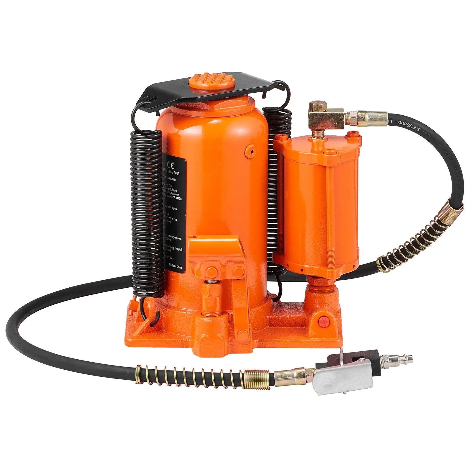 【Summerfinds】VEVOR Air Hydraulic Bottle Jack, 20 Ton/40000 LBS All Welded Bottle Jack, 10.4-19.7 inch Lifting Range, Manual Handle and Air Pump, for Car, Pickup, Truck, RV, Auto Repair, Industrial Engineering