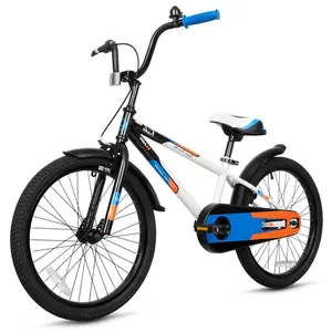 Hykolity Kids Bike Boy Girl Bicycle 20 inch Bike BMX Handbar for Children Age 6-12 Height 48-62 inch Child Sport Bike BMX Handbar Black White