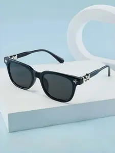 New Classic Flat Sunglasses, Elegant High Iq Style, Unisex Tr Durable Frame, Ultra Light, Suitable for Work and Daily Use, Flat Lens