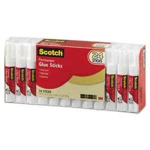 Scotch Permanent Glue Sticks, Acid-Free Non-Toxic Adhesive Strong & Fast Bond, for Paper, Photos, Crafts