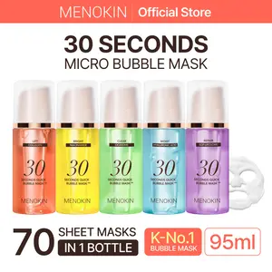 [MENOKIN] 30 Seconds Micro-Bubble Mask, Korean Glass Skin Care Essential, 70 Uses, 3.21 fl.oz, Turkey Neck, Zempic Neck, Tech Neck, Smoker Lines, Smile Lines, 11 Lines, Under-eye Hollows, Forehead Lines, Micro-Bubble Primer, #DealsForYouDays