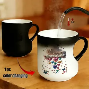 Magic Color-Changing Cup, Mom's Special Heart Mug, Mama Design, 330ML Thermosensitive Ceramic, Mother's Day & Birthday Gift