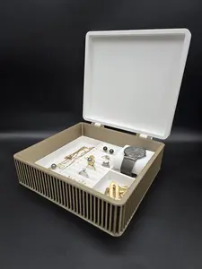 3D Printed Modern Jewelry Box Makeup Organizer Box with Lid beauty organiser