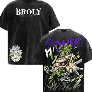 Broly The Legendary T-Shirt Anim3 Vintage Graphic Tee DBZ Streetwear Heavy Cotton Shirt for Anime Fans Men Women Gym Pump Cover S R