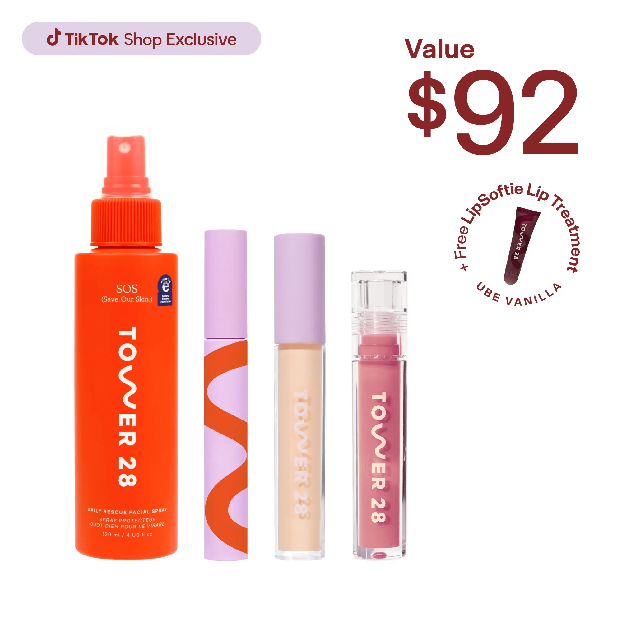 Tower 28 Essentials Set - 4-Step Makeup Routine for Sun-Kissed Fresh-Faced Look Tower 28 Essentials Set - 4-Step Makeup Routine for Sun-Kissed Fresh-Faced Look