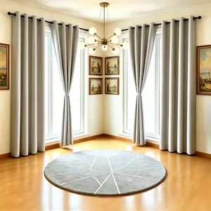 zb-Polyester 4-Pack Solid Curtains | Total Blackout, Noise & Heat Insulation | Stylish Metal Grommets | Privacy Protection | For Bedroom, Balcony, School, Parties & Patio