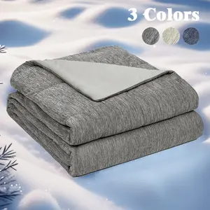 Cooling Comforter, 1 Count Reversible Quilt with Quick Cooling for Hot Sleepers Night Sweats, Room Accessories Lightweight Breathable Blanket for Bed Couch Sofa