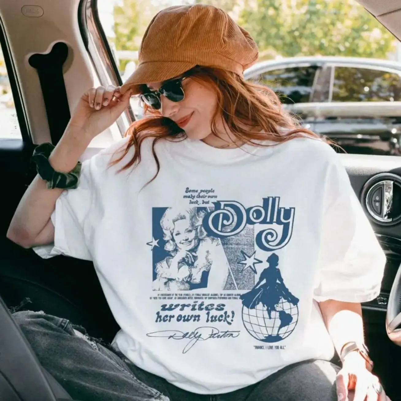 Dolly Parton Shirt, Vintage Dolly Fan Tee, Country Music T Shirt, Gift For Fan, Unisex Garment-Dyed Tee, Casual Clothing Oversized Check