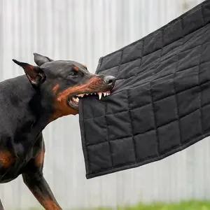 Chew Proof Dog Mat for Aggressive Chewers, 22" x 35" Machine Washable Dog Crate Pad Quilted Mat, Ultra-Durable Indestructible Pad for Medium Dogs, Black Kennel Pad