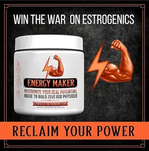 Man Maker 13-in-1 King- Grade Supplement for men - 120 Capsules- Pack of 1 - Health, Energy, Fitness and Support- Vitamin, Edible healthcare blend for power and vitality- Promotes Mussles - The Best Diet Energy Maker
