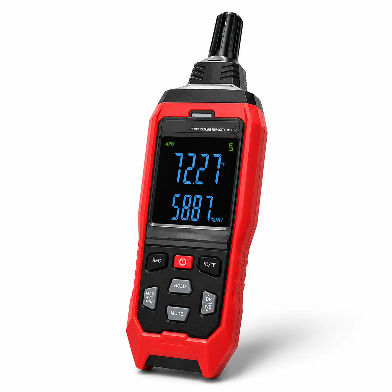 ILTH-482 Thermo-Hygrometer Environmental Datalogger - Temp, Humidity, Dew Point, Wet Bulb Tester with USB, ±0.5°C, ±1°F, Real-Time Data Sheets & Charts, Exportable & Printable Real-Time Data Sheets
