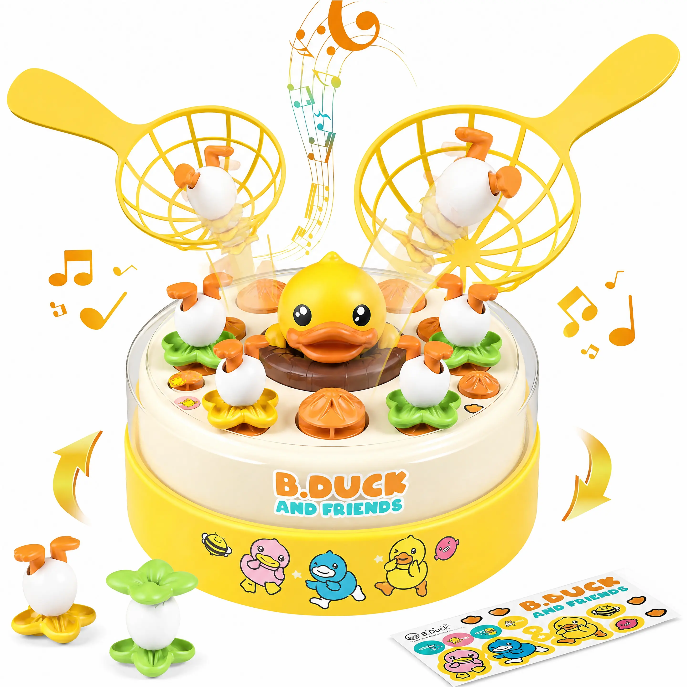 B.Duck Games, Bounce and Catch Duck Board Games, Duck Game Toys for Birthday Gifts