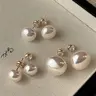Women's Elegant Faux Pearls Stud Earring Set, 3 Pairs French Vintage Design Earrings, Classic Style Earrings, High-Quality Jewelry for Daily Wear & Special Occasions, Studs Earrings