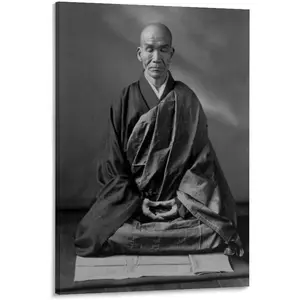 Shunryu Suzuki Zen Buddhism Portrait Poster(1) Canvas Print Wall Art Decoration Living Room Office Bedroom Aesthetic 08x12inch(20x30cm) Frame-style