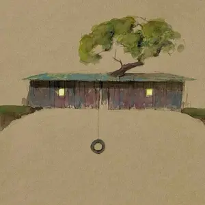 Journal entry #4 tree on bridge gouache painting on toned paper