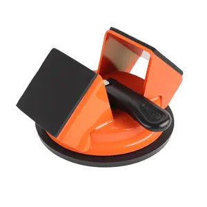 Heavy Duty Floor Gap Fixer Tool with Suction Cup, Iron Floor Gap Repair Tool for Laminate and Vinyl Plank (LVP) Flooring, 45  Striking Surface Plank Grabber for Seam Repair