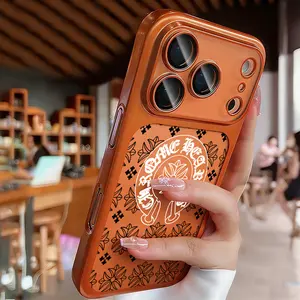 Black and White Symmetrical Floral Border Pattern Phone Case for iPhone 17 AIR 17 PRO 16 PRO15 PRO MAX 14 PLUS 13 PRO 12 11 PRO XS MAX X XR Plus  Shockproof Protective Cover Full Protection Anti-DropSolid color large-pore