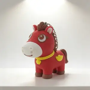 2026 Year of the Horse New Trendy 3D Printed Funny Mood Horse Keychain Stress Relief Gadget Creative Backpack Pendant