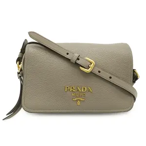 Pre-owned PRADA Calfskin Shoulder Bags Vitello Phenix Shoulder Bag