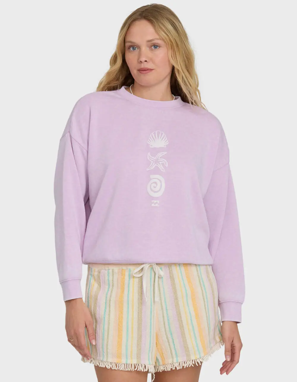 BILLABONG Echo Burnout Womens Oversized Crewneck Sweatshirt
