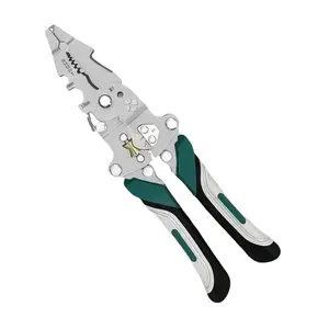 Foldable Wire Stripper Multifunctional Electrician Tool, Includes Crimping Cutting and Wrench Functions, Compact Foldable Design, Easy Storage