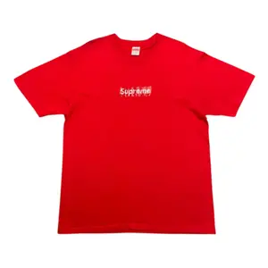 Supreme Swarovski Box Logo Short Sleeve Tee Shirt Red