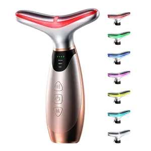 Facial Massager Red Light Therapy for Face and Neck, Face Lift Device with 113°F Heating Vibration for Multi Skin Care