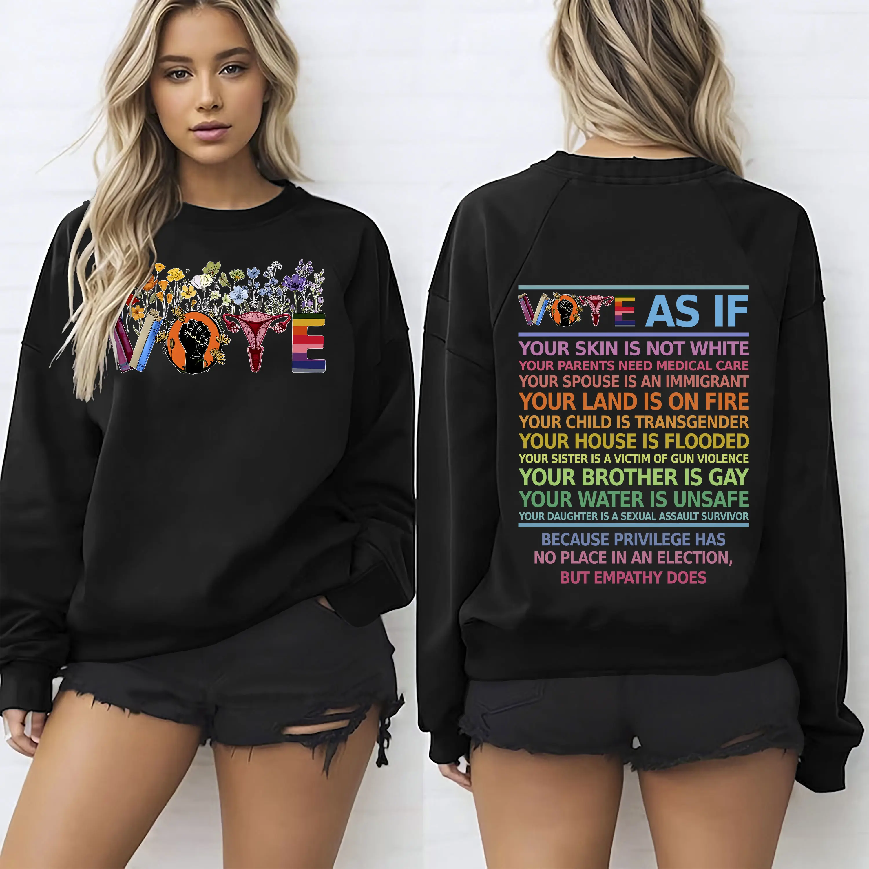 Vote As If Shirt,Custom Register Tee, Election Shirt,Voter T-Shirt, Voting Tee,Vote Gift, Equality Shirt, Pro Choice Shirt, Roe v Wade Shirt Feminist Witchy