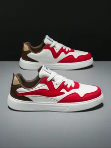 New Korean Style All-Season Men's Sports Shoes, Breathable Mesh Skateboard Shoes, Flat Sole Casual Wear, Comfortable Daily Use