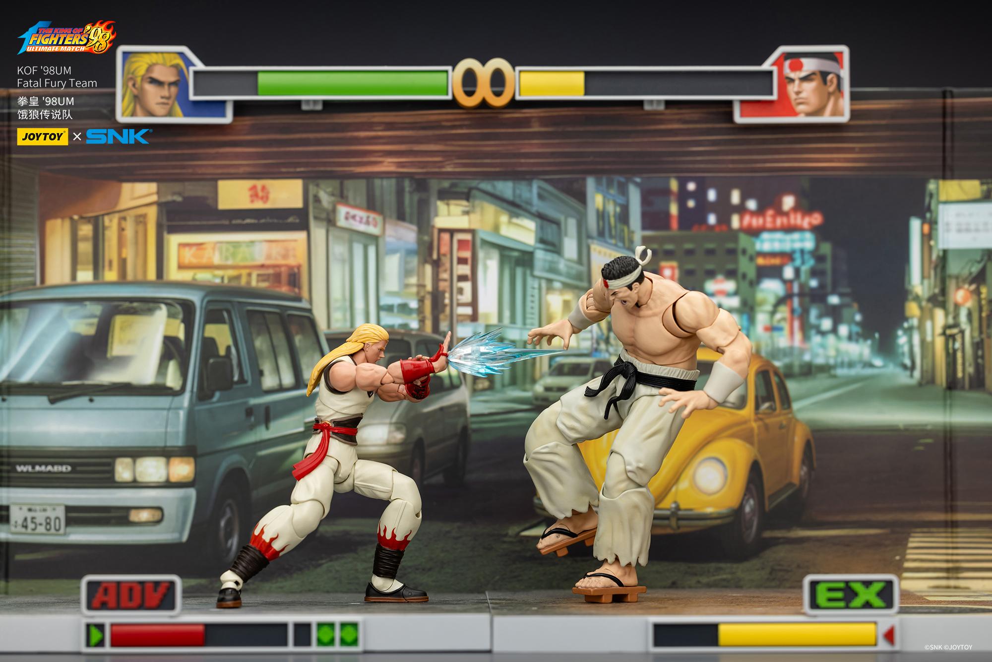 JOYTOY SNK 1/18 Action Figures KOF '98UM Fatal Fury Team Terry Bogard Andy Bogard Joe Higashi