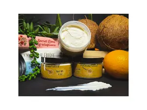 Pleasantville Lavender Citrus Natural Daily Body Cream 4 oz - Fast Absorbing GMO-Free Hydration with Aloe Shea & Coconut Oil for Deep Moisture Sunburn Relief & Sensitive Skin - Gentle Soothing Moisturizer