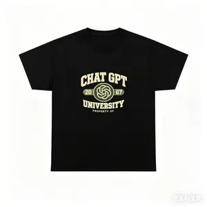 Chat GPT University T-shirt for Men - Stylish Crewneck Tops for Everyday Wear & Casual Outings - Comfortable & Versatile Streetwear Tshirt - Tropical