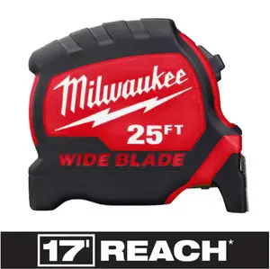 Milwaukee 48-22-0225 25 ft. x 1-5/16" Wide Blade Tape Measure with 17 ft. Reach