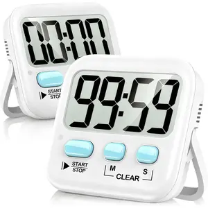 2-Pack Children's Digital Timer, Magnetic Countdown Kitchen Timer, for Cooking, Boiling Eggs, Classroom, Teacher, Sports, Learning, Oven