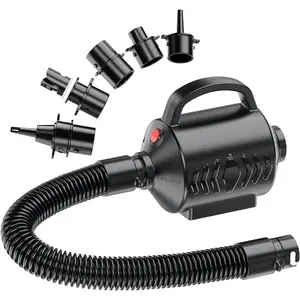 Electric Air Pump for Inflatable Pool Toys - High Power Quick-Fill Air Mattress Inflator Deflator Pump for Pool Float Raft Gymnastics Track Mat, Portable Air Pump 4 Nozzles AC 110-120V (400W)