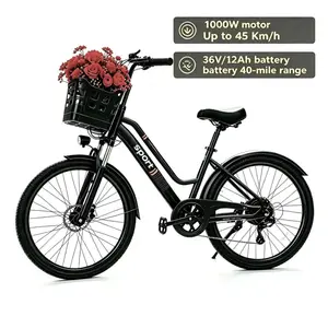 1000W Adult Electric Bike | 25MPH | Removable Battery | 7-Speed | Dual Brakes | All-Terrain Commuter E-Bike