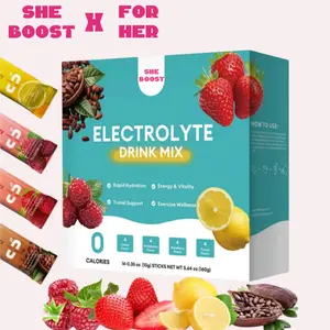 She Boost Electrolyte Drink Mix Powder - Hydration Boost for Summer Fitness, No Sugar, 0 Calories, Suitable for Various Activities - Vitamin, Healthcare Dietary Supplement