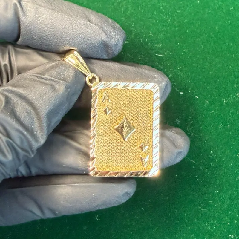 Ace Card Pendant (Gold)
