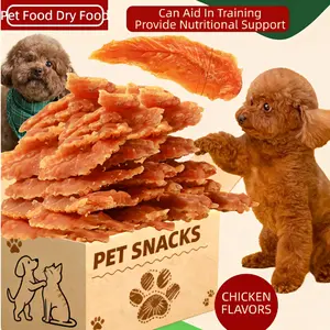 helety-Dog Jerky Treats Suitable for Puppies & Dogs - Pure Meat Protein Snacks, Chicken Jerky Strips, Healthy Safe High-Protein Bagged Chewable Protein-Rich for -the- Rewards