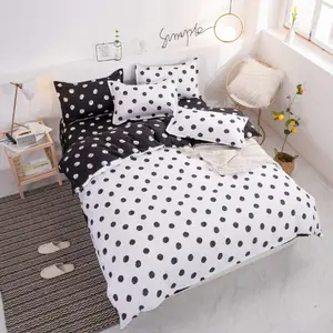 Polka Dots Black and White Polka Dots Quilt Cover,Duvet Cover for Boys Girls Teens,Simple Modern Bedspread Cover,(No Comforter)
