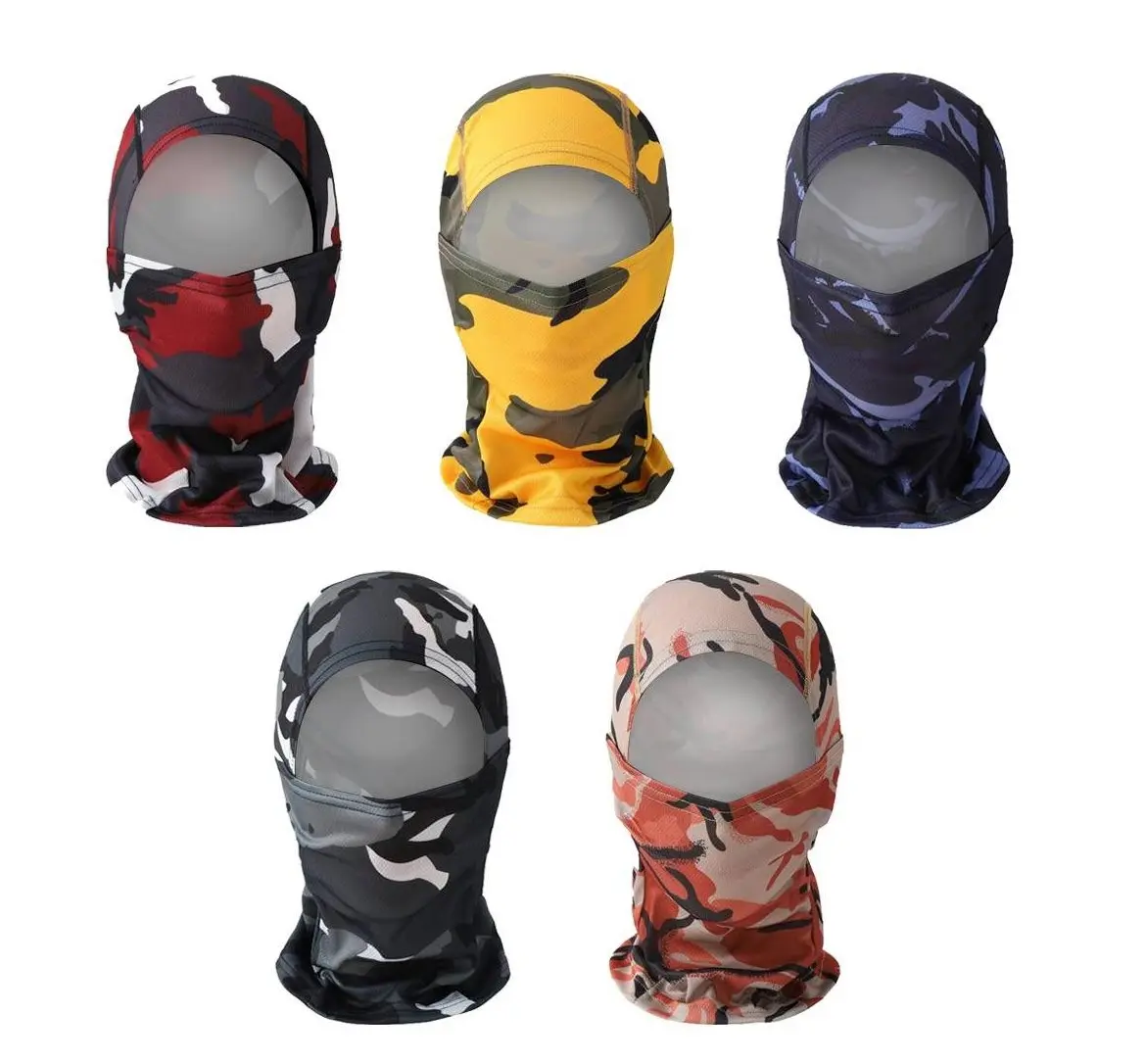 Yeomoo 5PCS Camouflage Balaclava Face Mask UV Protection Men Women Shiesty Motorcycle Fishing Hiking Cycling Neck Gaiter Face Clothing Neck Mask Scarf Breathable Bandana Cool For Summer Gaiter for Windproof Sports Protective Gear Ski Mask Chain