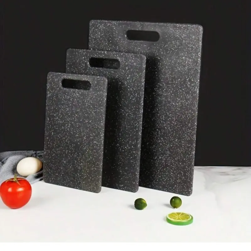 3 Pieces Of Imitation Marble Pattern Kitchen PP Cutting Board, High-Quality Kitchen Classification Cutting Board, Suitable For Fruits, Vegetables And Meat, Can Be Hung, Juice Trough, Suitable For Family Restaurants, Check-In Gifts, Ramadan Gifts