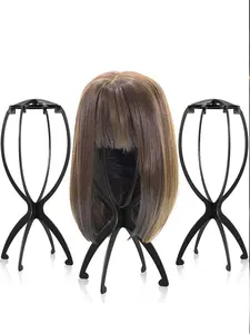 4 Pack Wig Stand, 13 Inches Travel Head Stand for Multiple Wigs, Premium Portable Wig Holder, Short Wig Stand, Wig Display