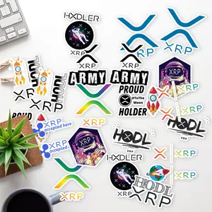 Stickers Pack 20 Pcs XRP Aesthetic Bumper Bike Laptop Vinyl New Luggage Car Bottle Logo Colorful Water Skateboard Guitar Waterproof