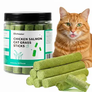 For Indoor Cats Cat Grass Sticks, Cat Grass Teething Stick Promotes Digestive oral Health & Increases Appetite, hair ball treat hairball removal control snack stick catnip flavor