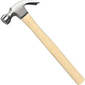 16-ounce claw hammer, universal claw hammer, equipped with a wooden handle and forged steel hammer head