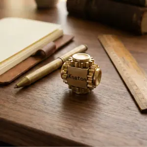 Your Personalized Orbit | Ultra-Silent Custom Engraved Brass Kinetic Spinner