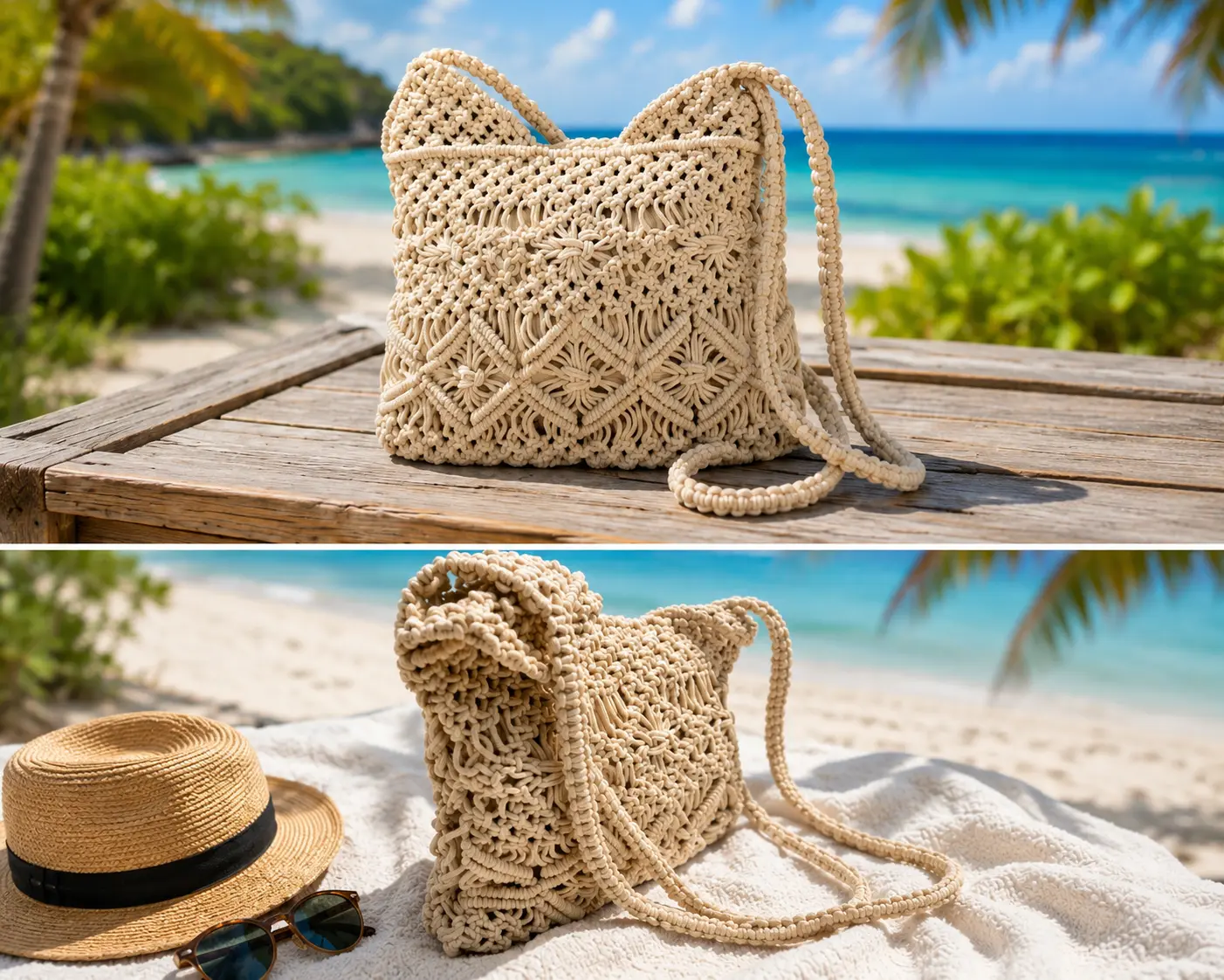 Sandstone Macramé Bag