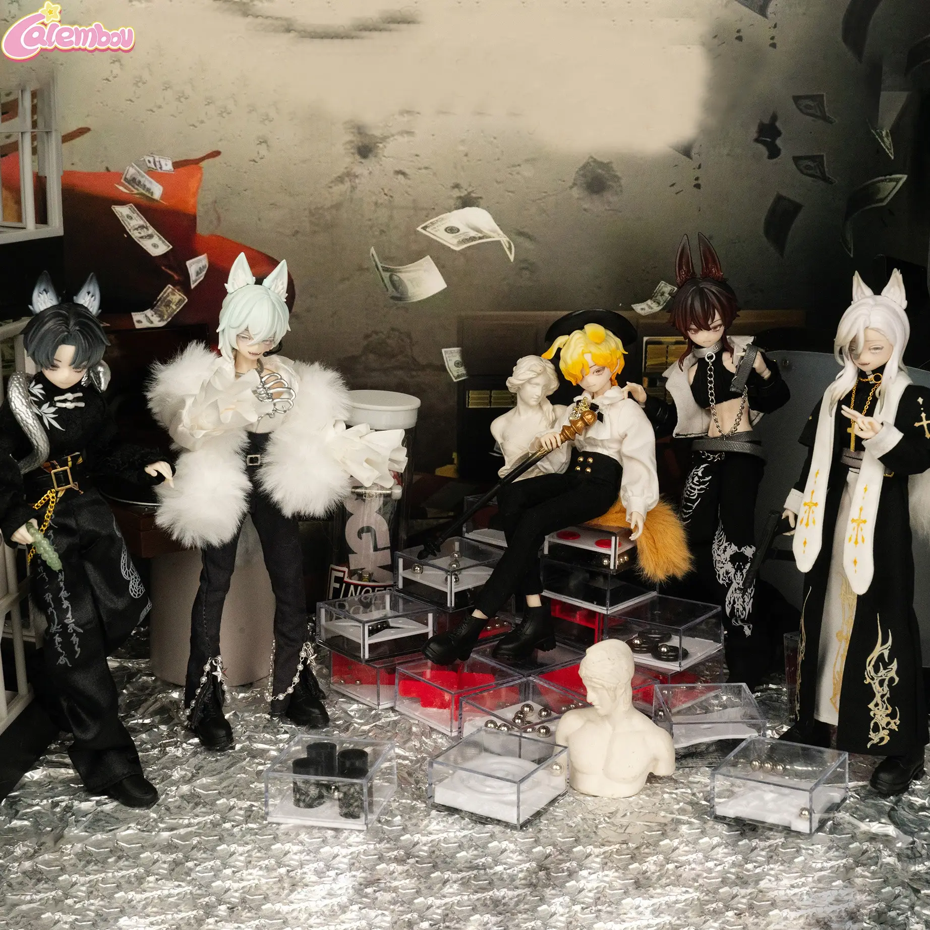 CALEMBOU The Past In Sicily Series MJD Blind Box, Kawaii 9inch Ball Jointed Doll Cute Dress Up Doll with Joints, Collection BJD Action Figure Toys for